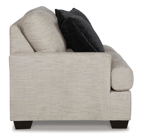 Mid-Century Modern Platform Sofa in Pebble - HER Home Design Boutique